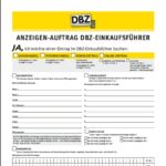 DBZ-Einkaufsführer Auftragsformular