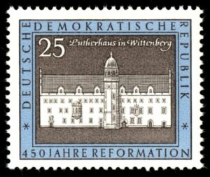 Das Lutherhaus in Wittenberg auf Briefmarke der DDR von 1967