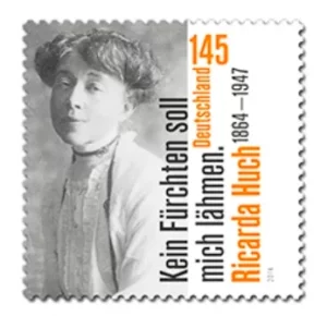 Ricarda Huch auf Briefmarke von 2014.