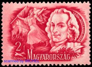 Voltaire auf ungarischer Briefmarke.