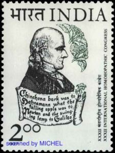 Samuel Hahnemann auf Briefmarke aus Indien