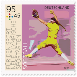 Briefmarke Deutschland Softball