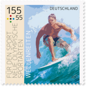 Briefmarke Deutschland Wellenreiten