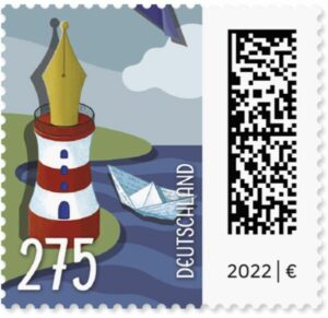 Briefmarke Deutschland Leuchtfederstift