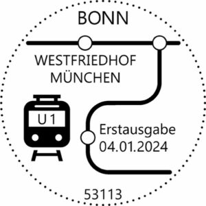 Stempel Bonn U-Bahn-Station Westfriedhof