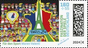 Briefmarke Deutschland Für den Sport Olympische Spiele Paris 2024-3
