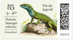 Briefmarke Deutschland Östliche Smaragdeidechse