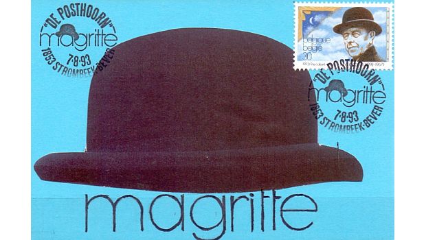 Magritte Briefmarke auf FDC